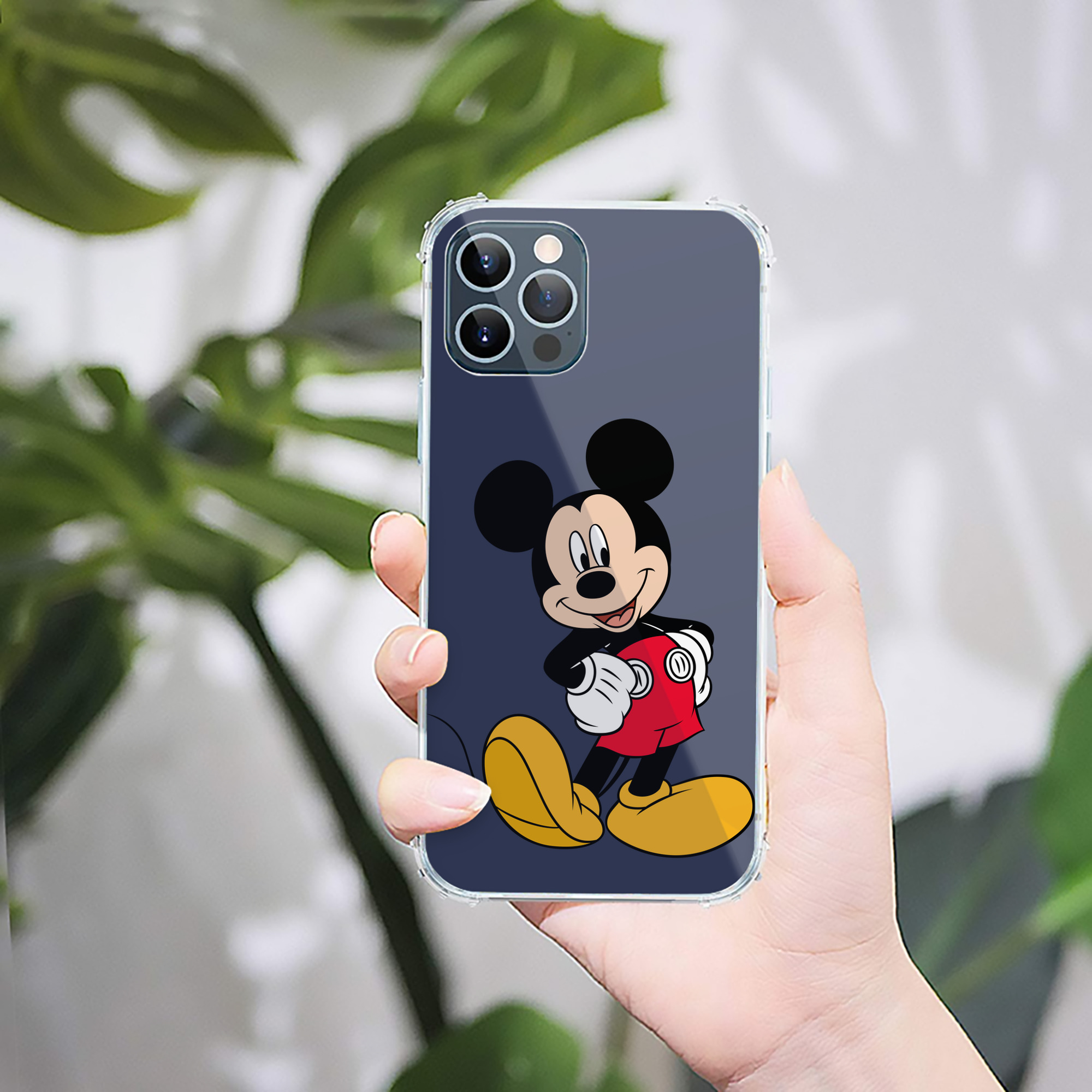 （画像用） ミッキーマウス Mickey Mouse 【iPhone 12シリーズ対応】透明スマホケース（クリアソフトケース）